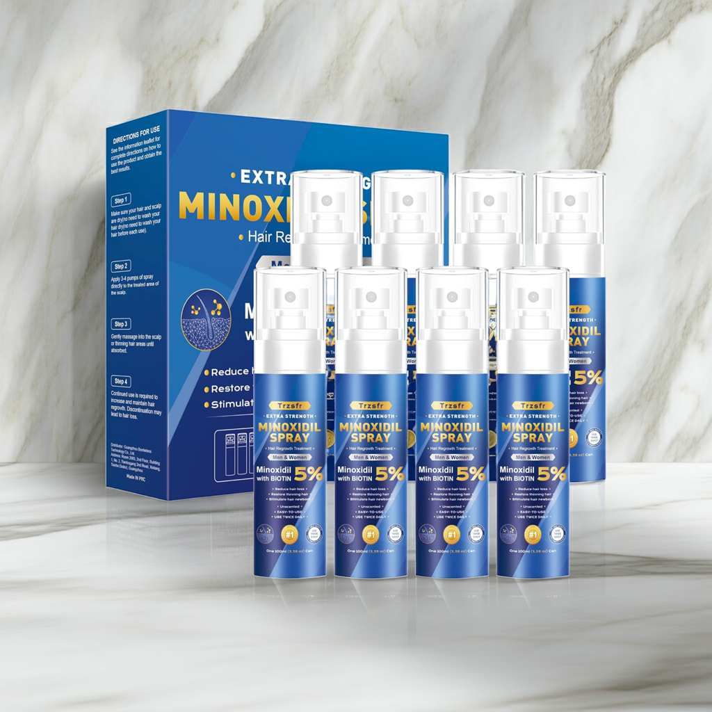 Minoxidil 5 % + Biotin Spray – 12 måneders forbruk