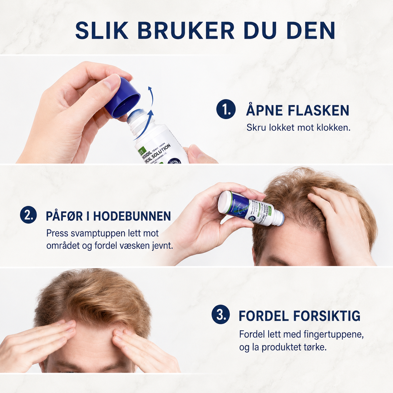 Minoxidil 5% med applikator (Unisex) – 8 måneders forbruk