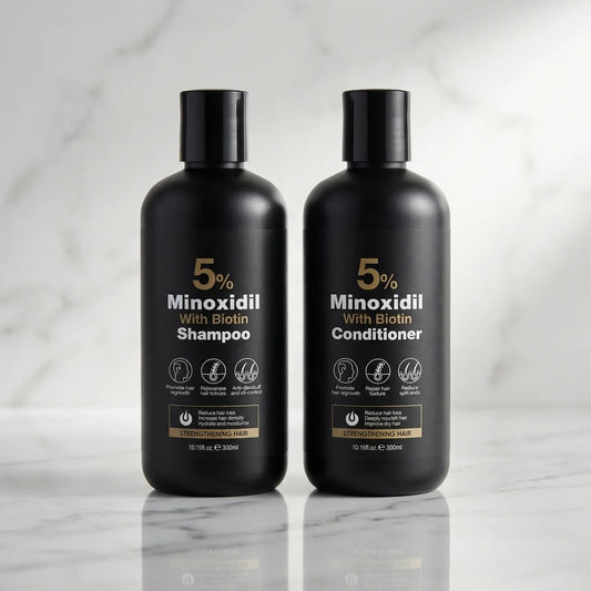 Minoxidil Shampoo & Conditioner 5% – For sunnere hodebunn og sterkere hår (2x300 ml)